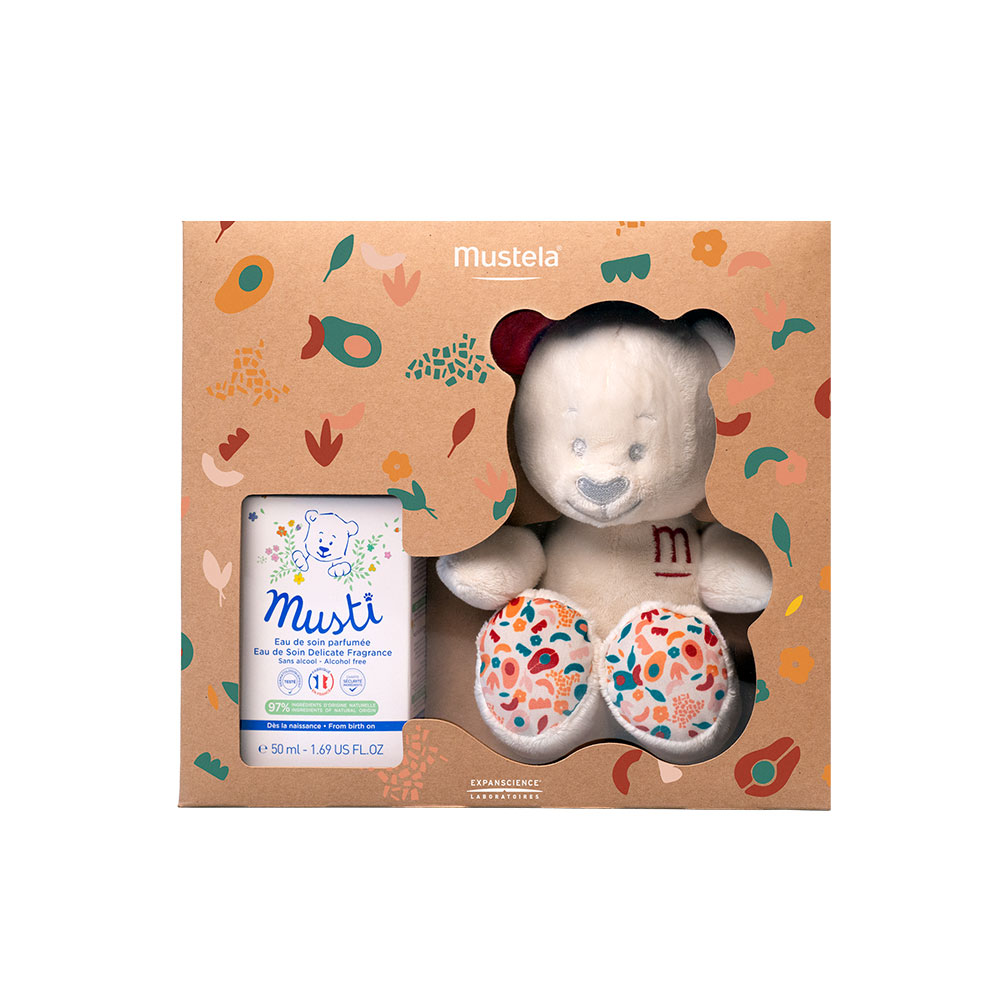 Mustela Coffret Musti Mixte Eau de Soin Parfumé 50 ml et Son Doudou