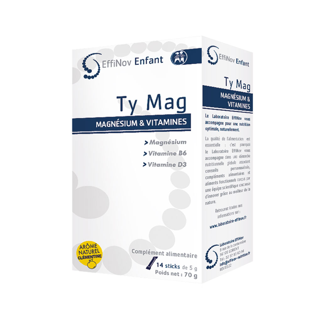 Effinov Nutrition Ty Mag Enfant Complexe magnésium et vitamines 14 sticks