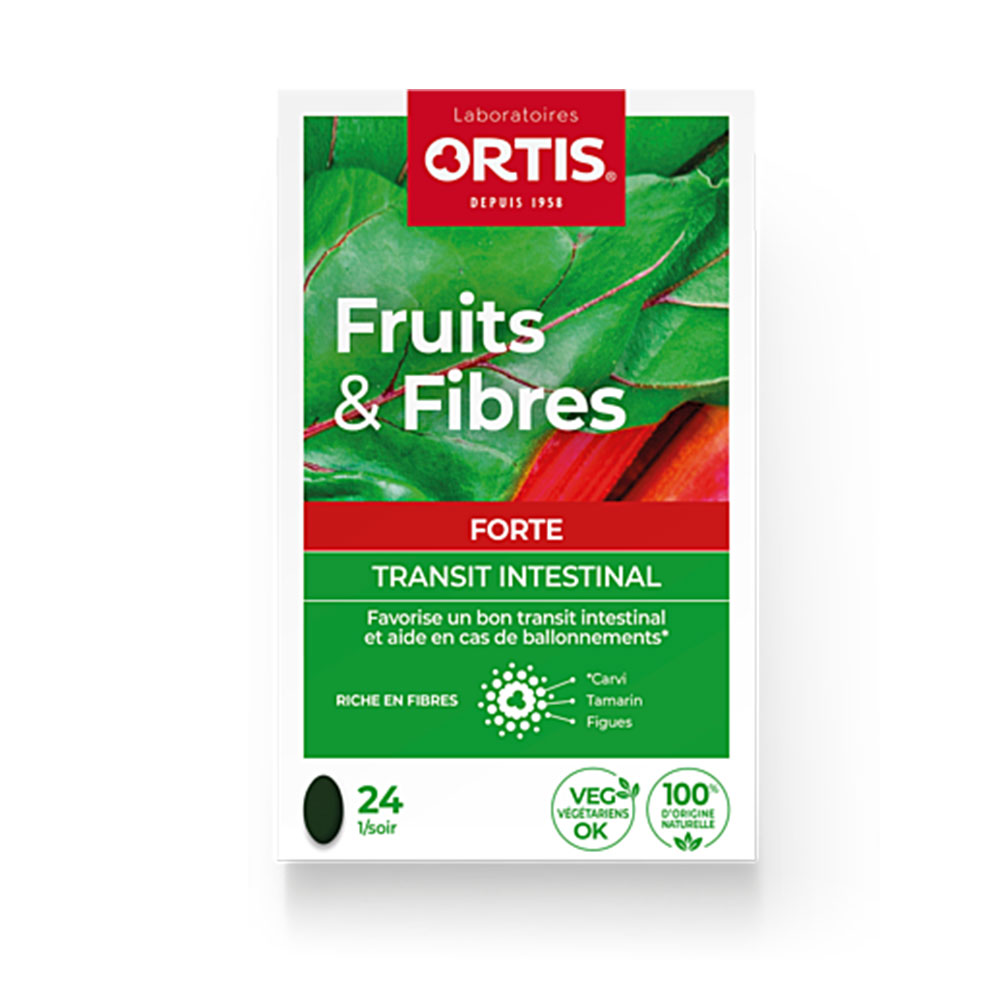 Ortis Fruits & Fibres Forte Transit Intestinal 24 comprimés