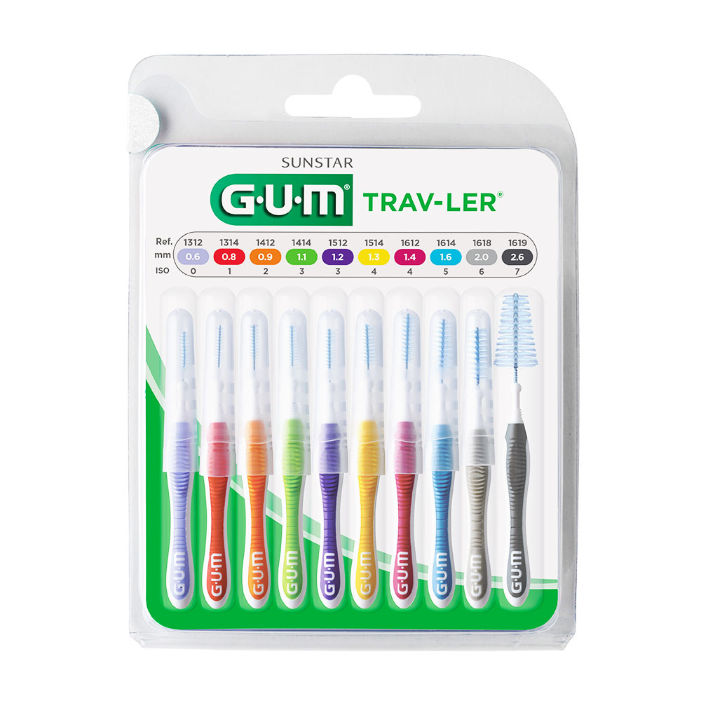 Gum Trav-ler Brossettes Interdentaires De Voyage 10 Tailles x1