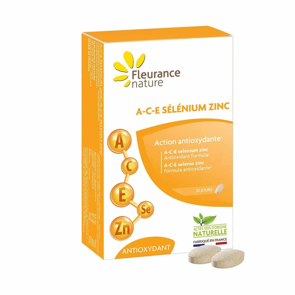 Fleurance Nature A-C- E Sélénium Zinc 30 comprimés
