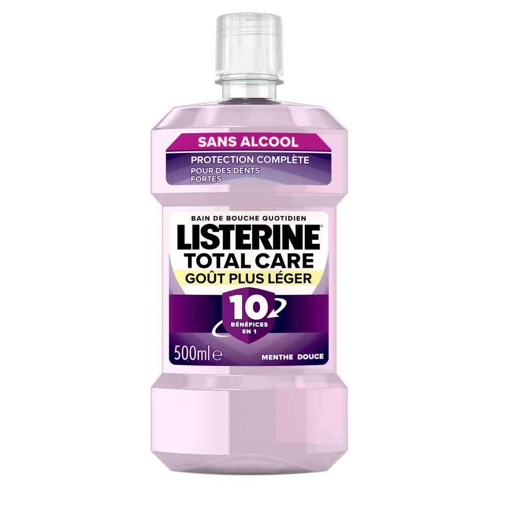 Listerine Bain De Bouche Total Care Menthe Douce Goût Plus Léger 500ml