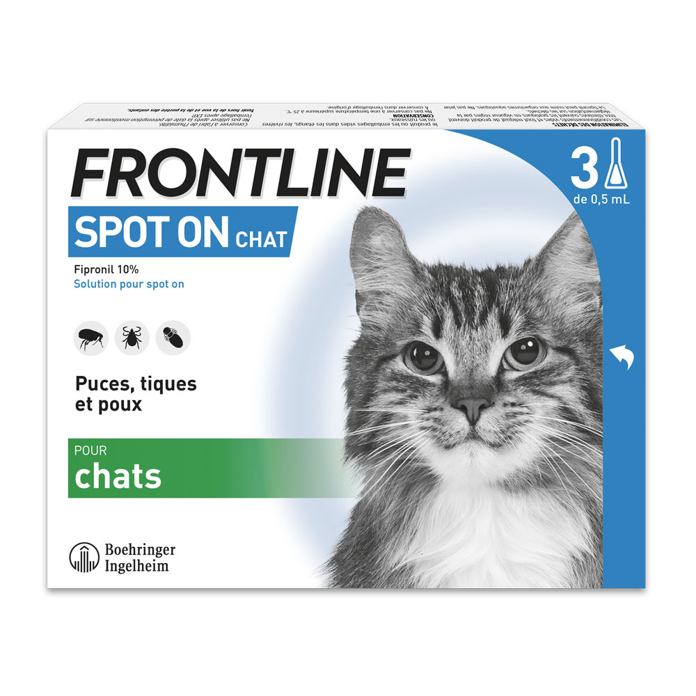 Frontline Spot-on Chat 3 Pipettes De 0.5ml