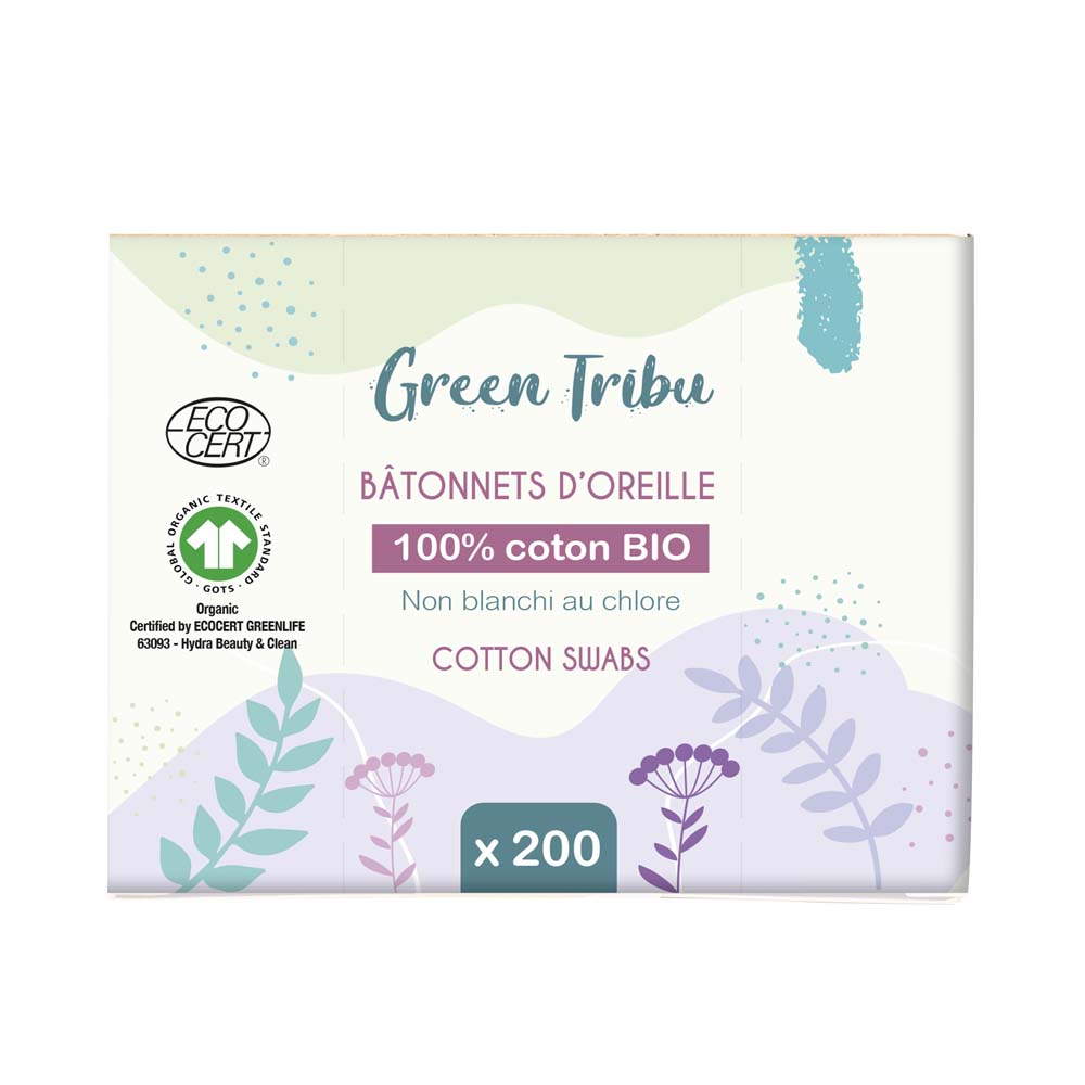 Green Tribu Bâtonnets D'Oreille x200