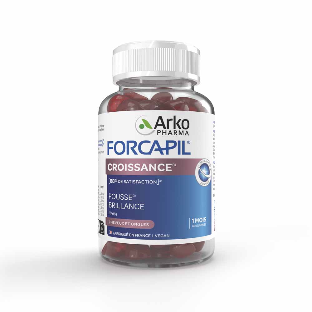 Arkopharma Forcapil Croissance Pousse Brillance Cheveux et Ongles 60 gummies