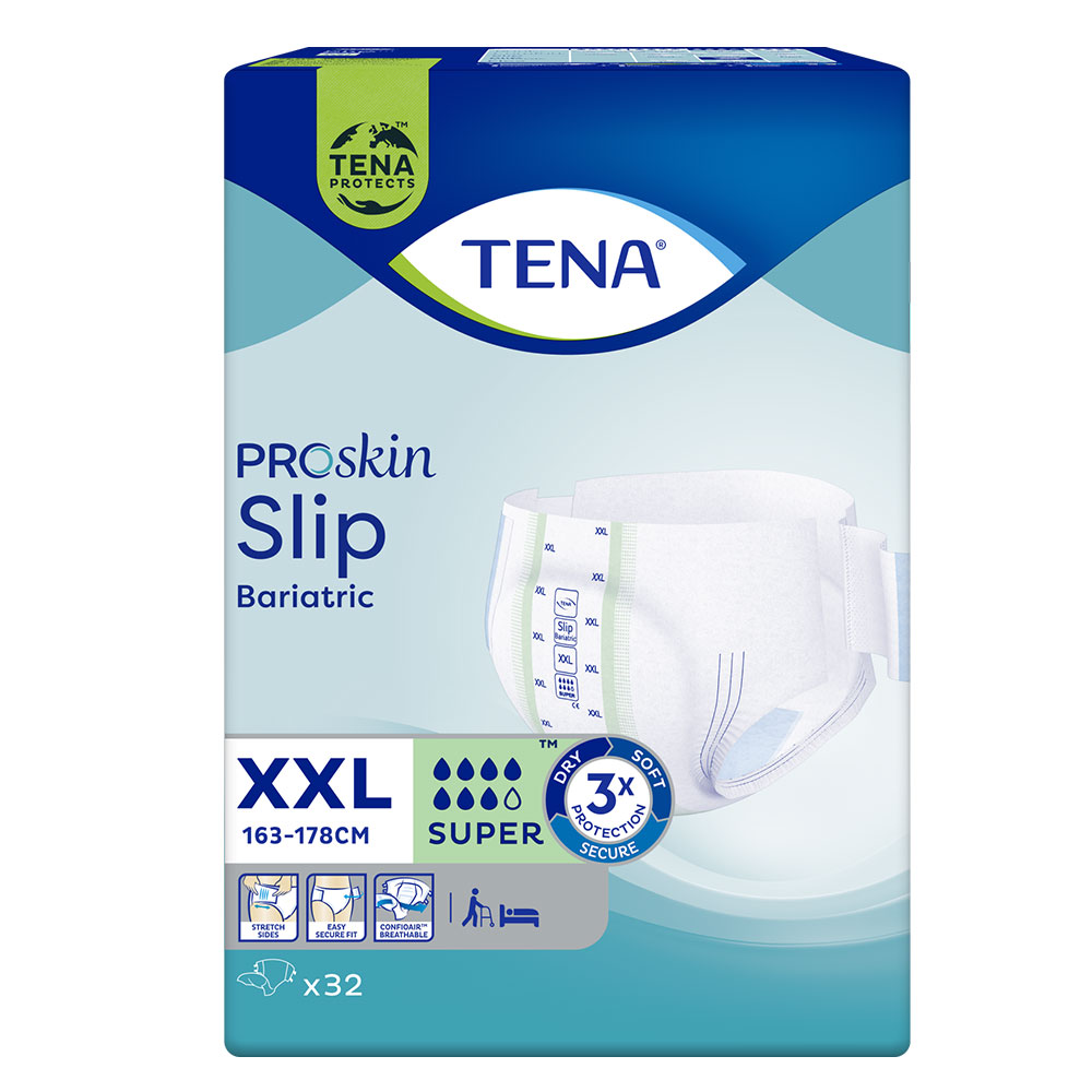 Tena Proskin Slip Bariatric Absorbants pour fuites urinaires Taille XXL x32
