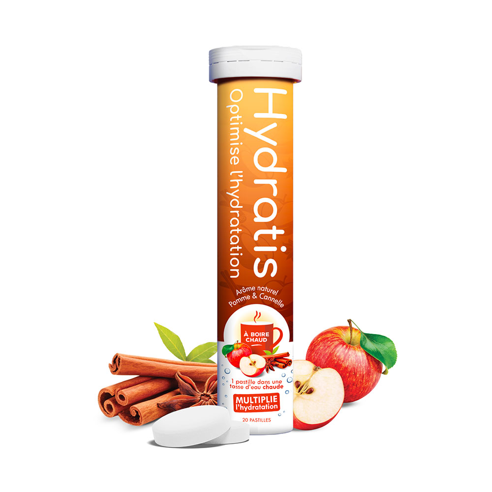 Hydratis Solution d'hydratation à Boire Chaud 20 Comprimés Effervescents
