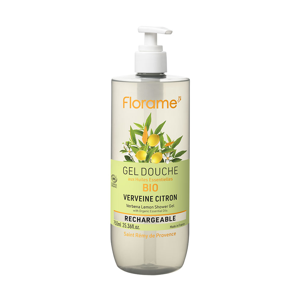 Florame Gel Douche Verveine Citron Bio Rechargeable 750ml