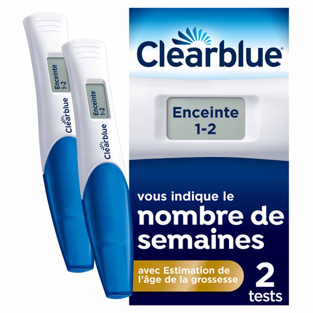 Clearblue Test De Grossesse Digital Estimation de l'âge de la grossesse 2 Tests