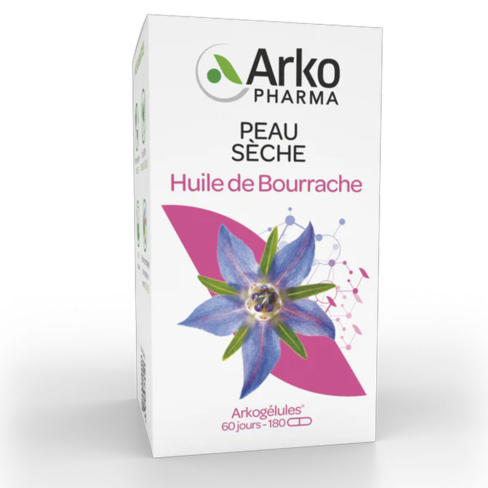 Arkopharma Arkogélules Huile de Bourrache Peaux Sèches 180 capsules
