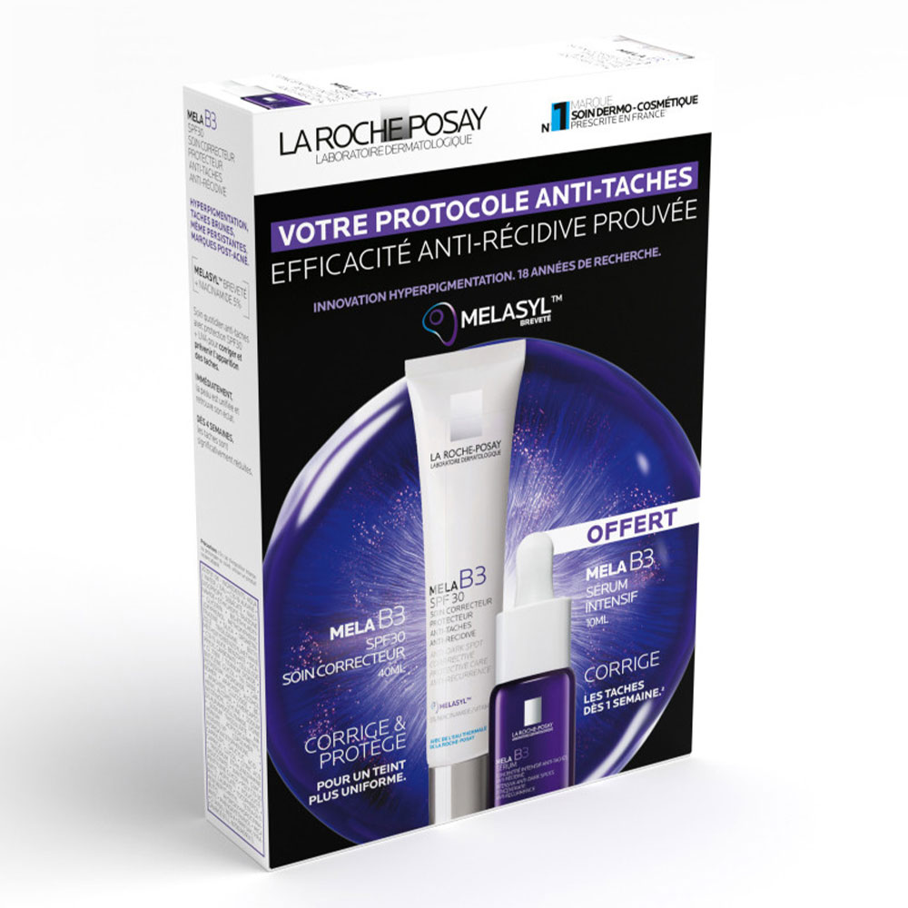 La Roche-Posay Toleriane Coffret Anti-taches Melasyl™ Soin Visage Protecteur SPF30 + Sérum Intensif Offert