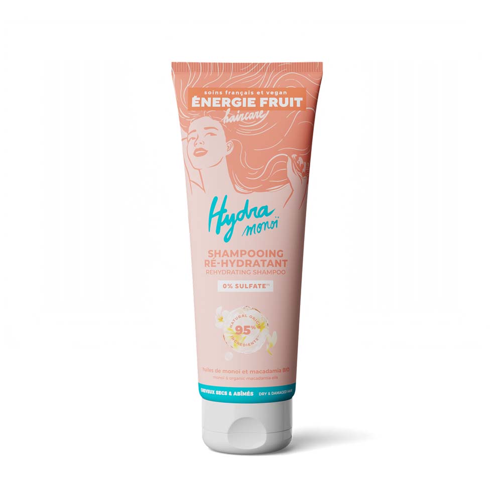 Energie Fruit Shampooing Sans Sulfates Monoi & Huile De Macadamia Bio Cheveux Secs & Abimés 250ml