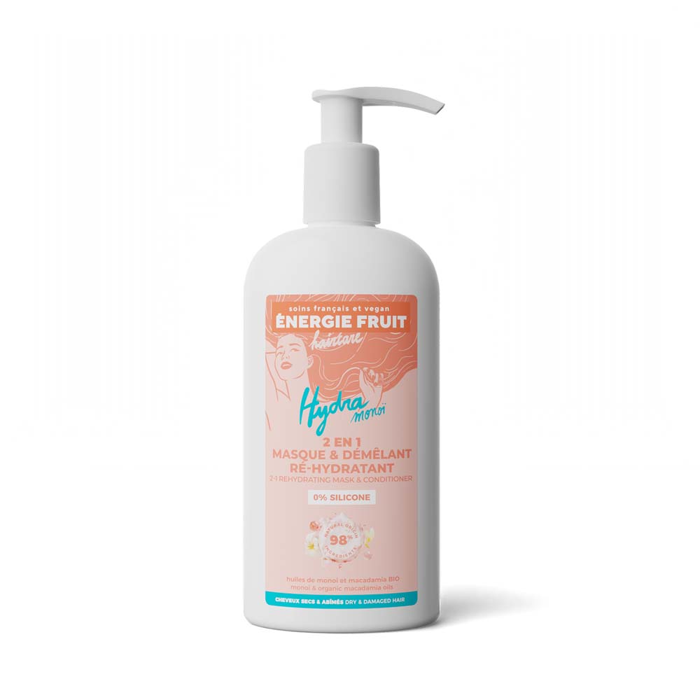 Energie Fruit Masque 2 En 1 Monoï & Huile De Macadamia Bio Cheveux Abimes 300ml