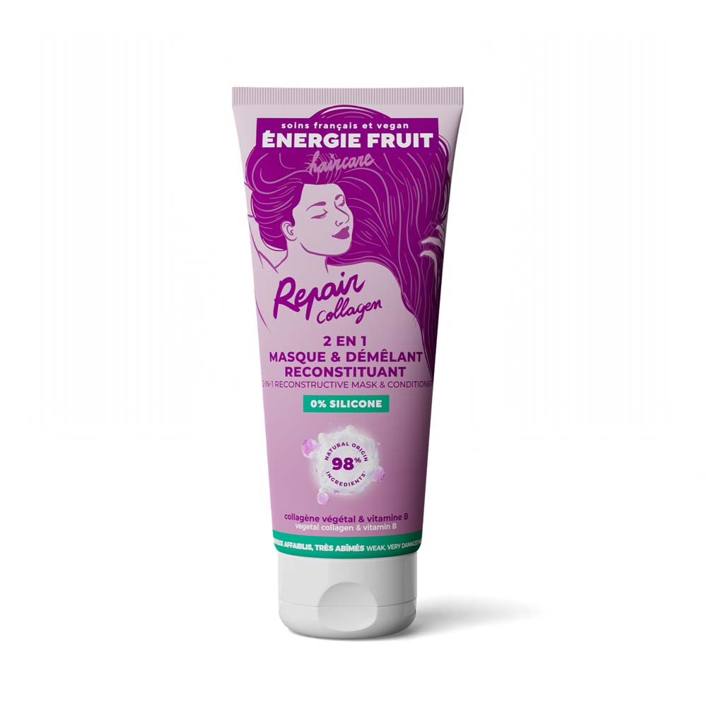 Energie Fruit Masque & Démêlant 2 en 1 Reconstituant Collagène Végétal & Vitamine B 200ml