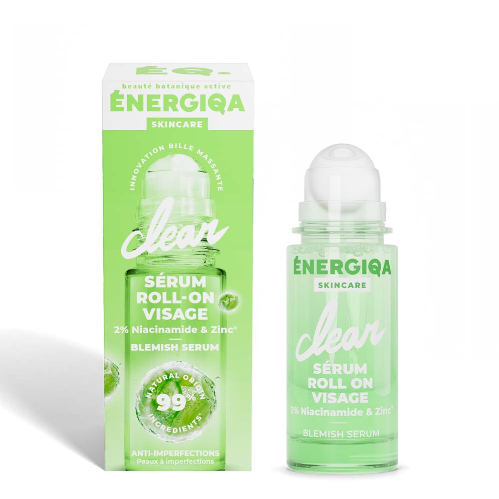 Energiqa Skincare Sérum Roll On Visage Clear 2% Niacinamide & Zinc 30ml