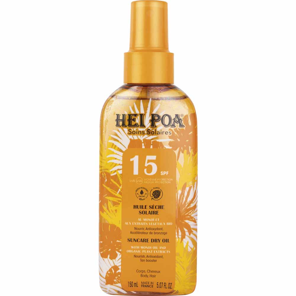 Hei Poa Soins Solaires Huile Sèche Solaire Spf15 150ml