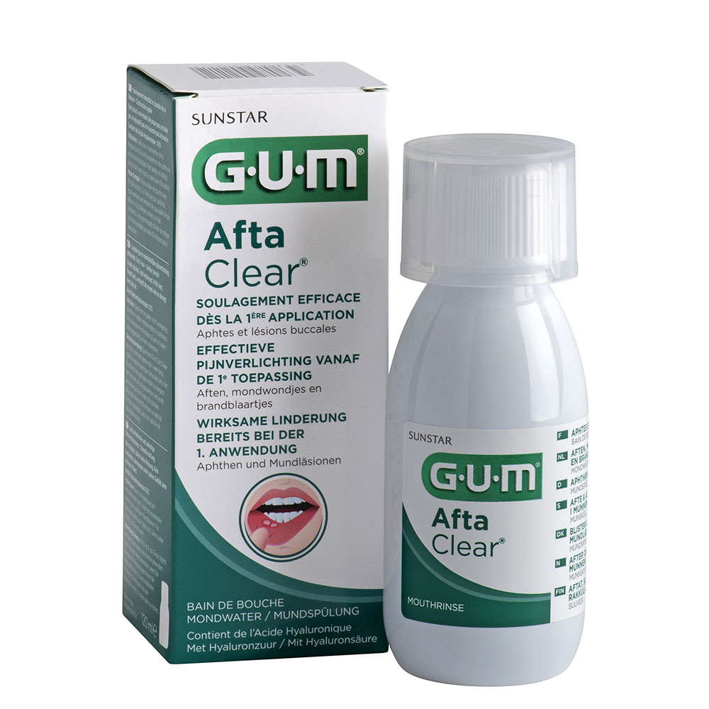 Gum AftaClear Bain De Bouche Aphtes Et Lésions Buccales 120ml