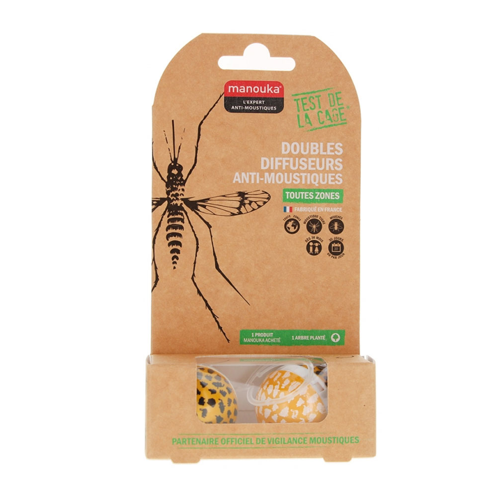 Manouka Doubles diffuseurs Anti-moustiques nomades Jungle Toutes zones