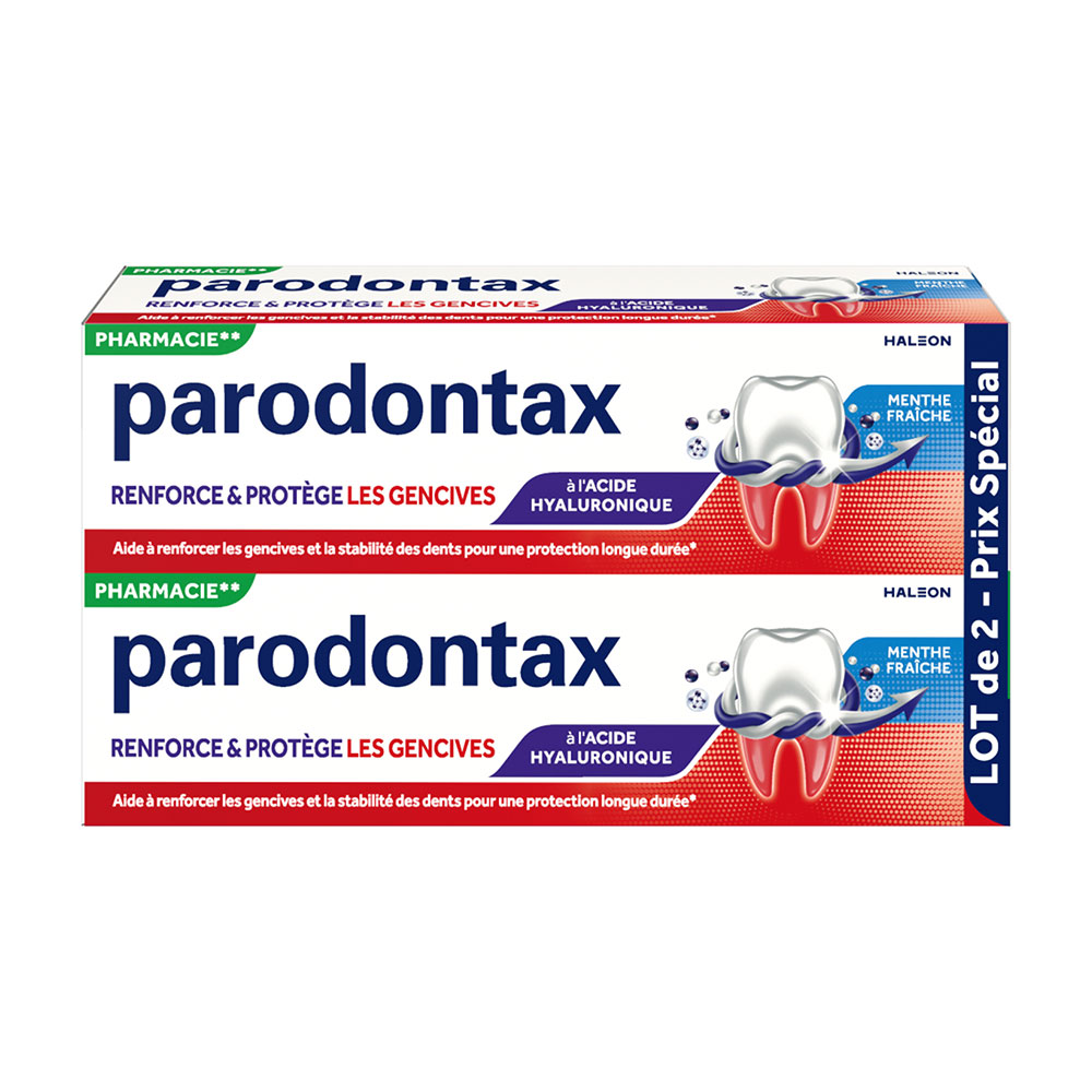 Parodontax Dentifrice Blancheur Renforce & Protège Menthe Fraîche 2x75ml