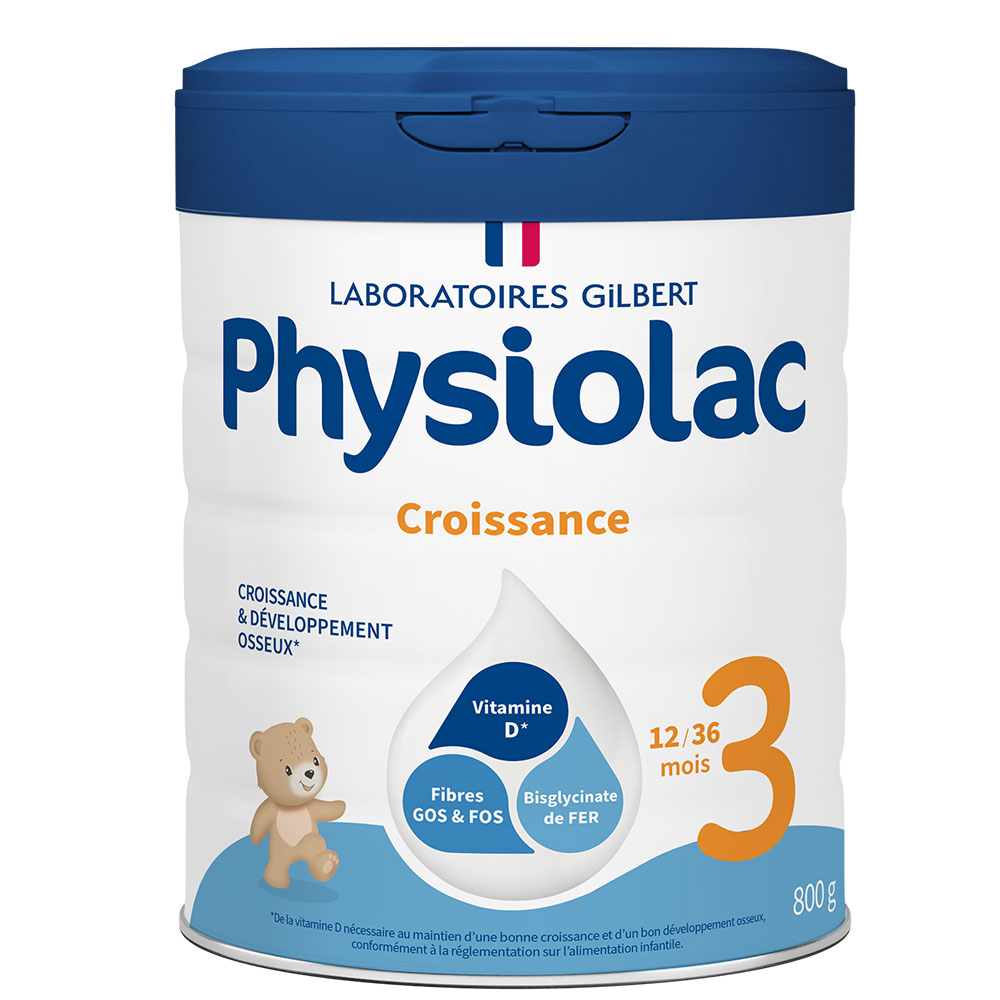 Physiolac 3 Lait en Poudre De 1 à 3 Ans 800g