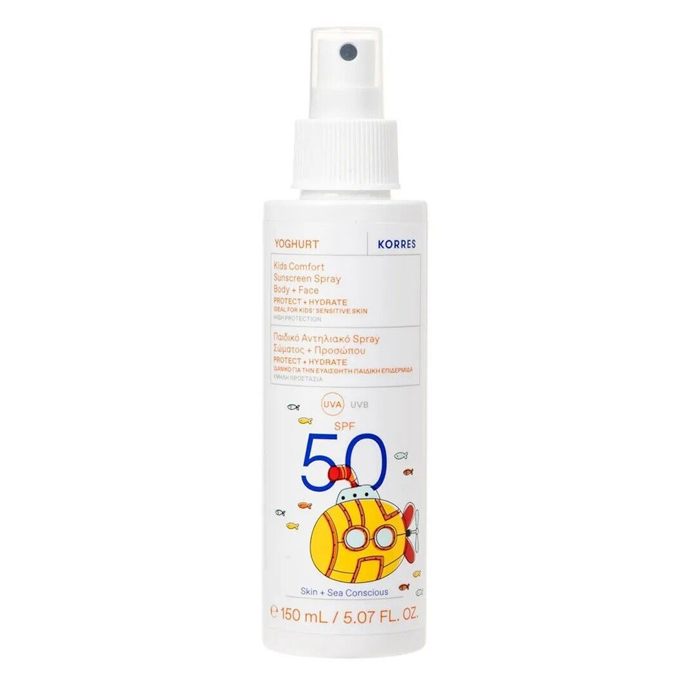 Korres Yoghurt Crème Solaire Enfants Visage & Corps SPF50 150ml
