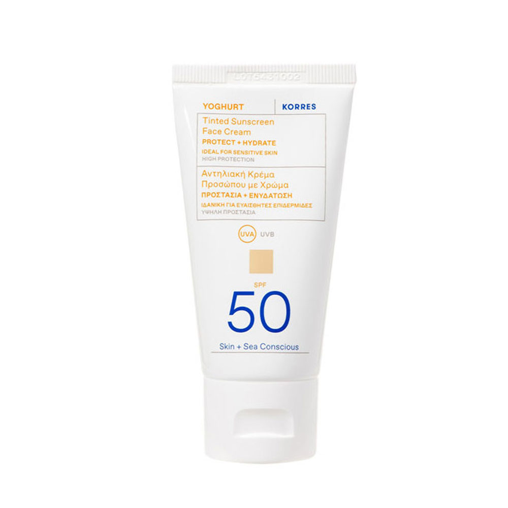 Korres Yoghurt Crème Solaire Visage Teinté SPF50 50ml