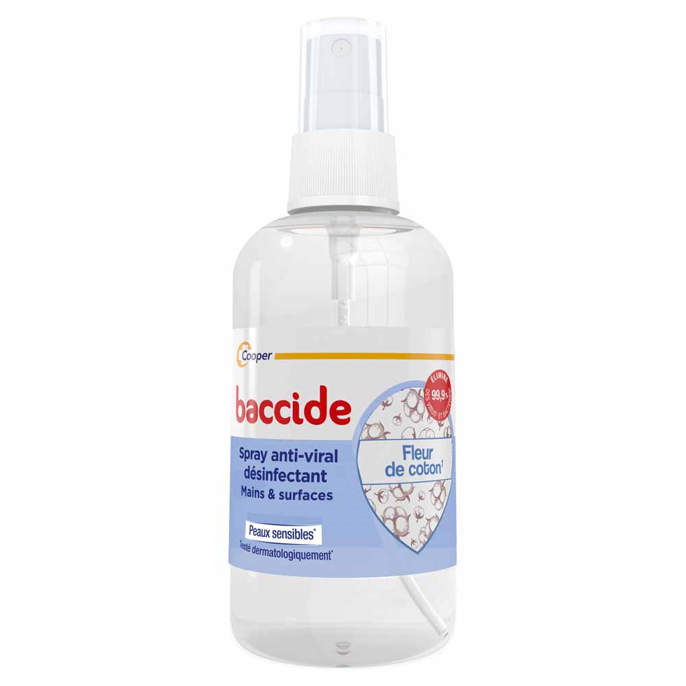Baccide Spray Anti-Viral Désinfectant Mains & Surfaces Fleur de coton 100ml