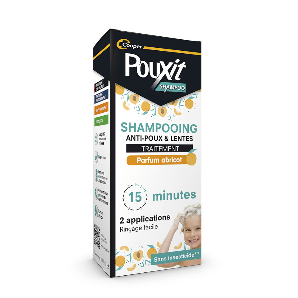 Pouxit Shampooing Traitement Anti-Poux & Lentes Parfum Abricot 100ml