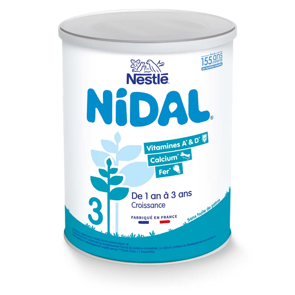 Nestlé Nidal Lait En Poudre 3 Croissance De 1 À 3 Ans 800g