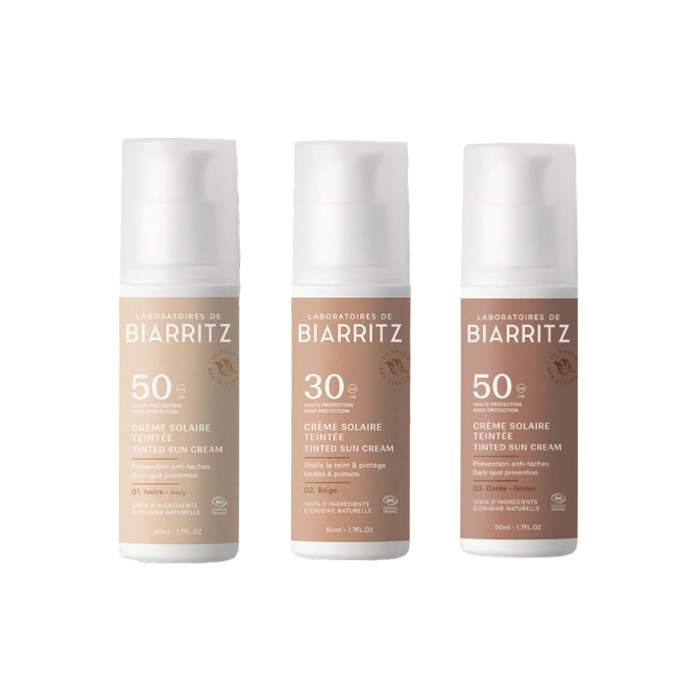 Laboratoires De Biarritz Solaires Crème Visage Teintée Bio SPF50 50ml