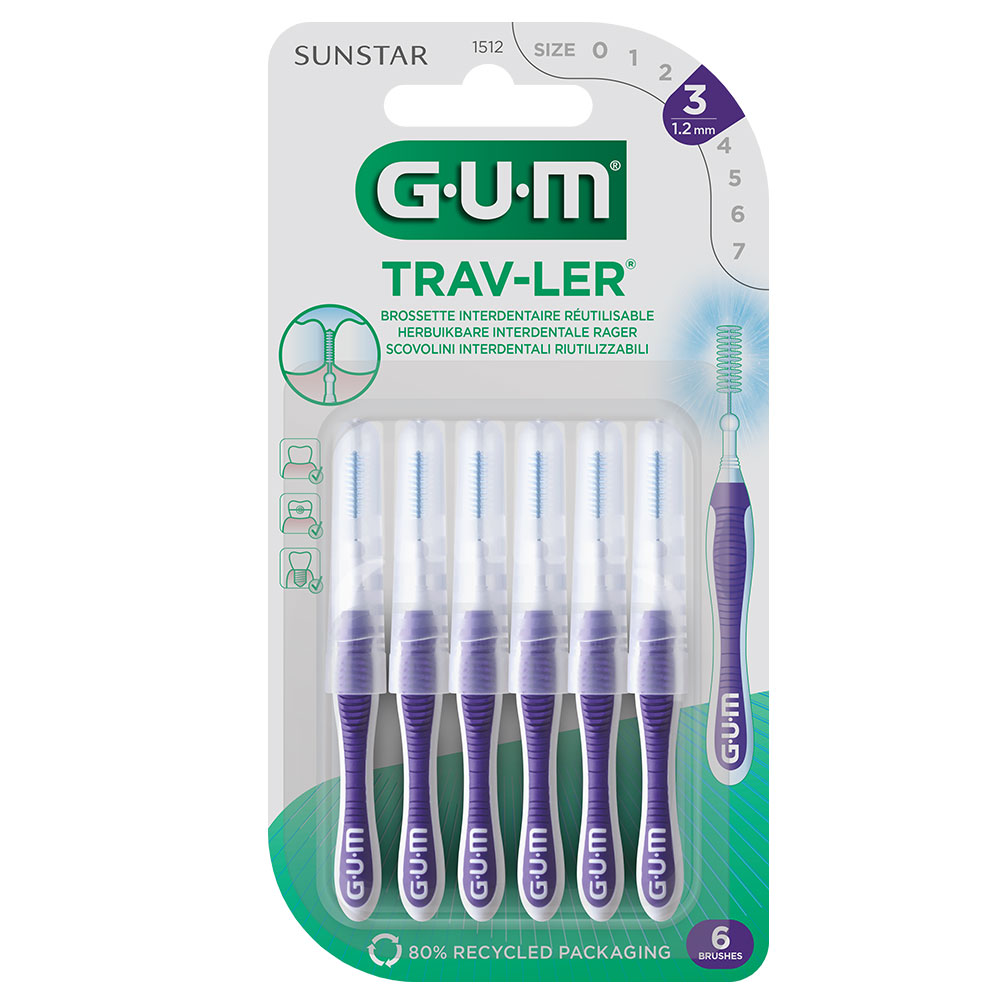 Gum Trav-ler Brossettes Interdentaires 1.2mm x6