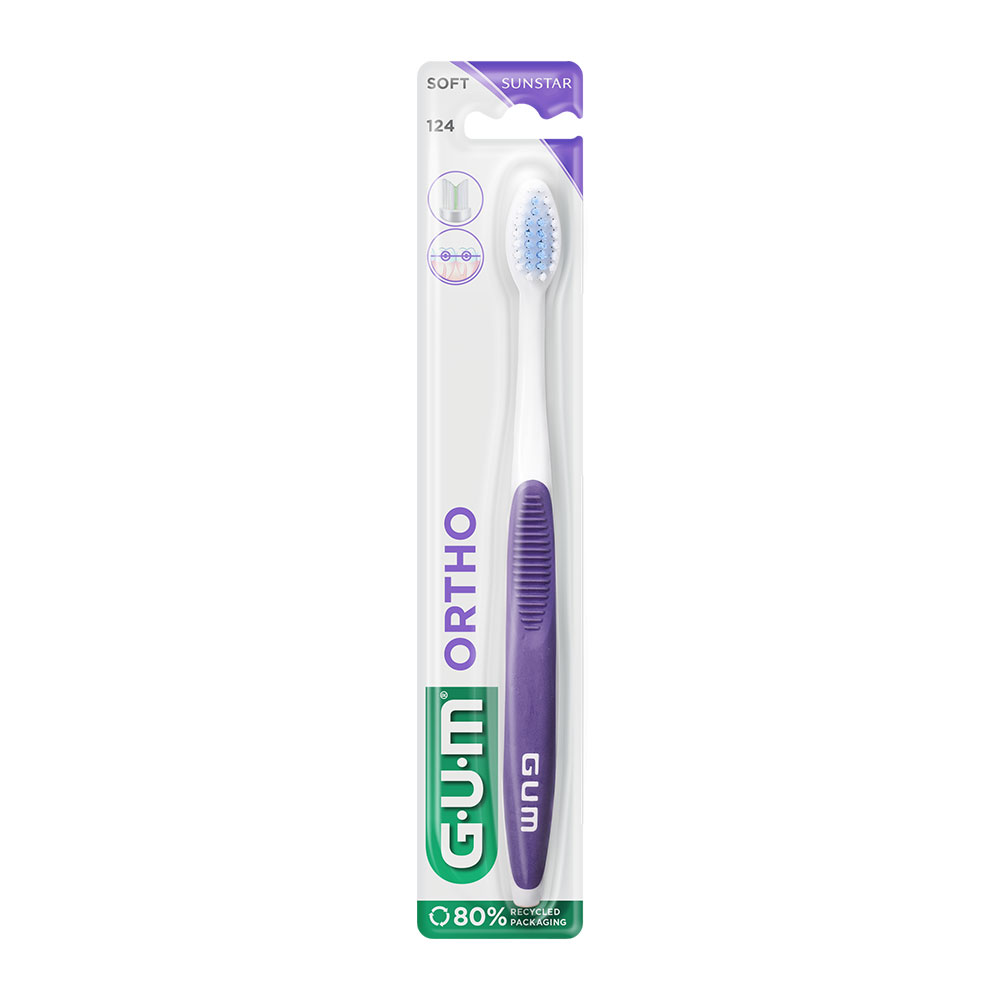 Gum Ortho Brosse A Dents Orthodontique Souple 124
