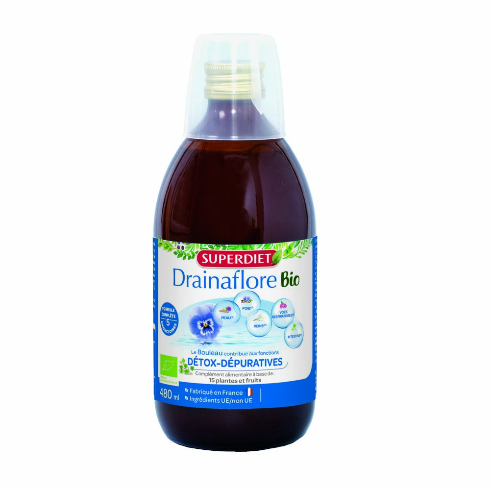 Superdiet Drainaflore Bio Détox Dépuratives 480ml