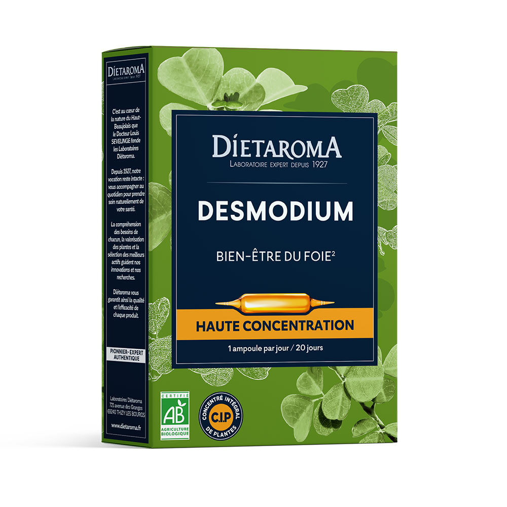Dietaroma Desmodium Bien-être du foie 20 ampoules