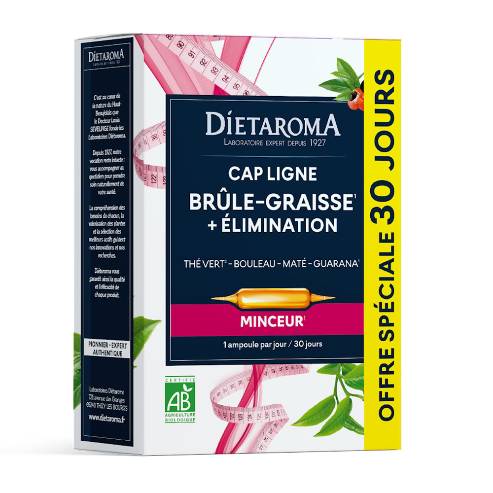 Dietaroma Cap Ligne Brûle Graisse + Elimination 30 ampoules
