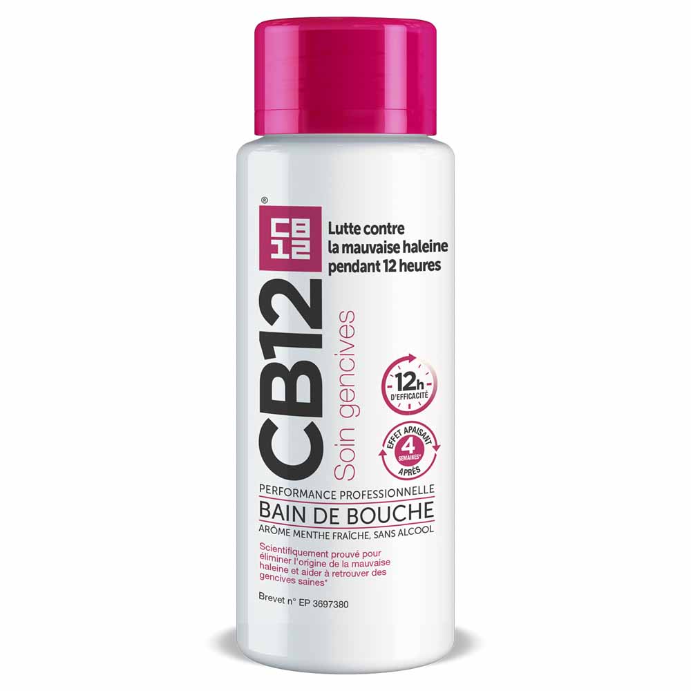 Cb12 Bain De Bouche Gencives Sensibles Menthe Fraîche 12h 250ml
