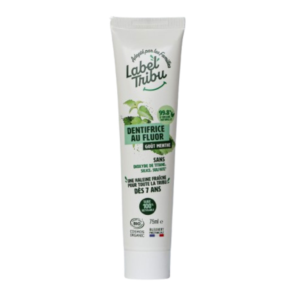 Label Tribu Dentifrice au fluor 40ml