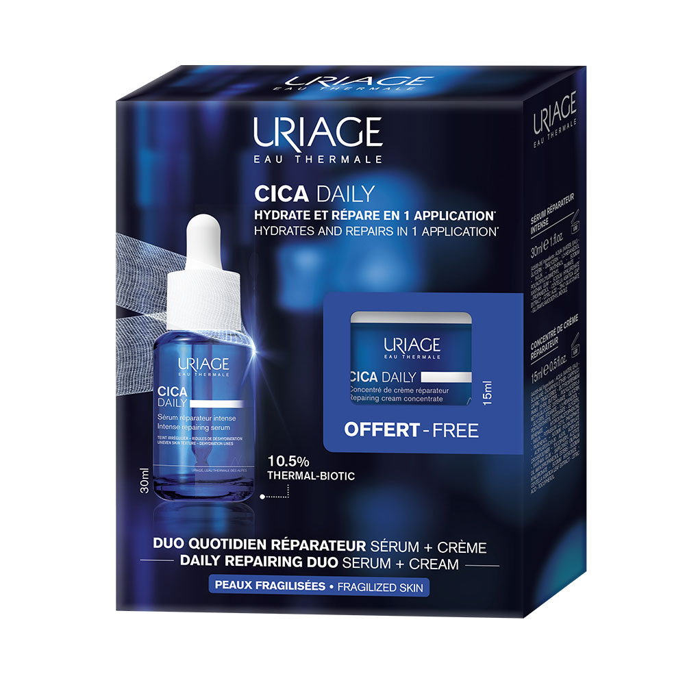 Uriage Cica Daily Coffret Duo Quotidien Réparateur Peaux Fragilisées 45ml