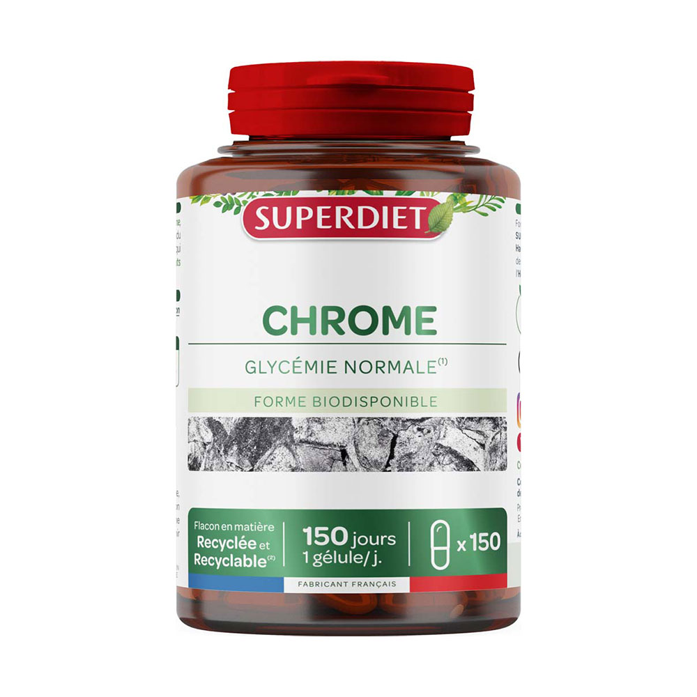 Superdiet Chrome Glycémie Normale 150 gélules