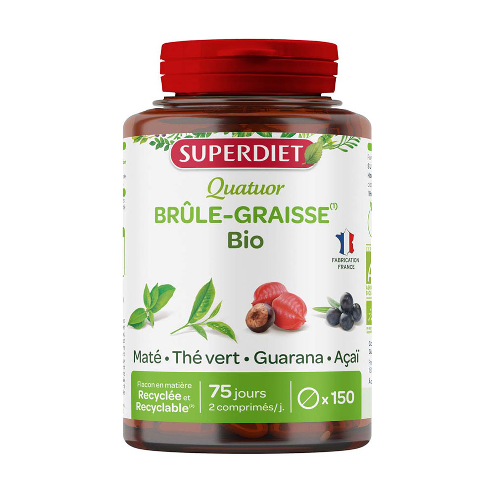 Superdiet Quatuor Brule Graisse Bio 150 Comprimes