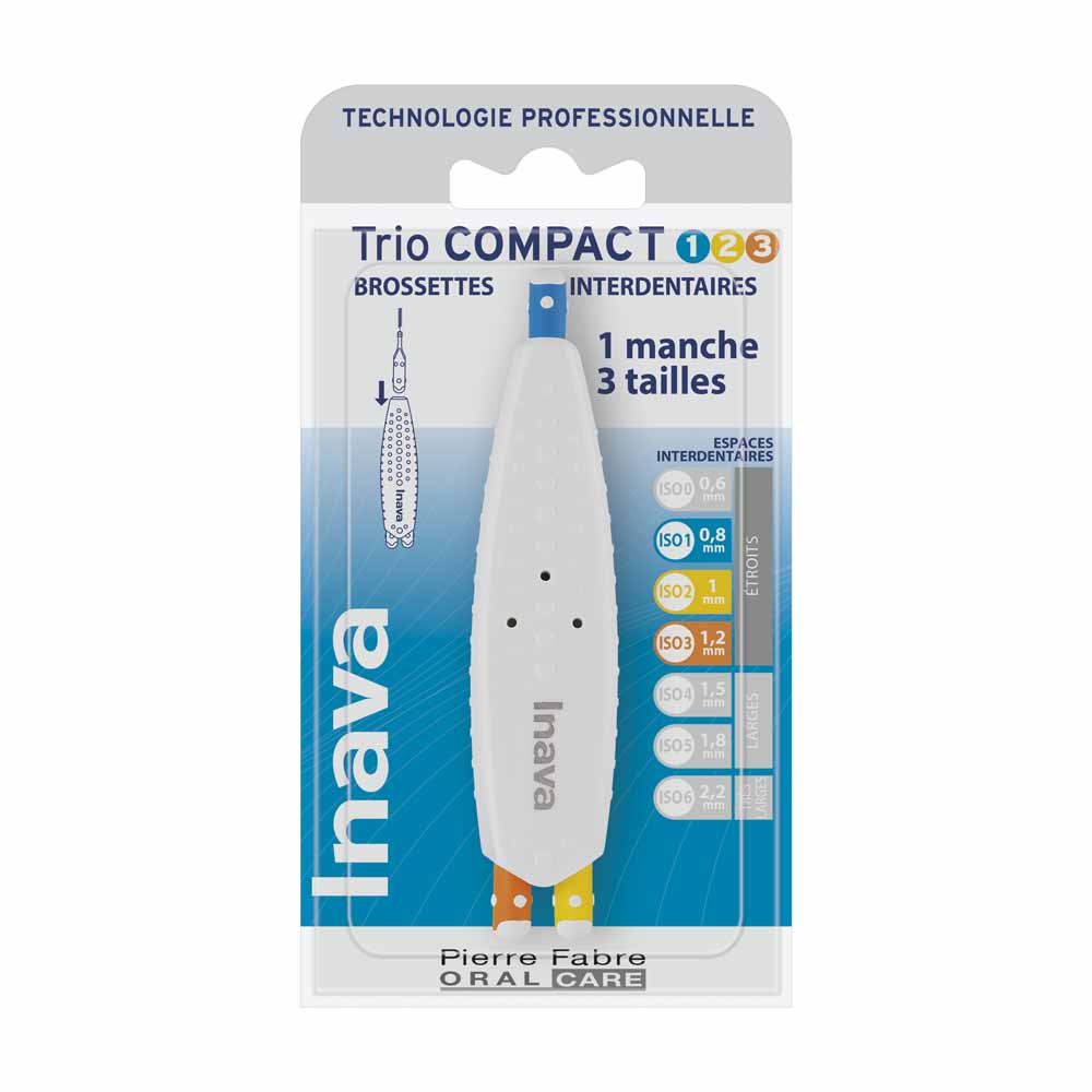 Inava Trio Compact Brossettes Interdentaires 0.8mm - 1mm- 1.2mm