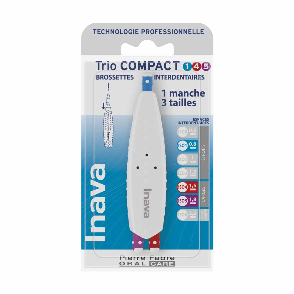 Inava Trio Compact Brossettes Interdentaires 0.8mm - 1.5mm - 1.8mm