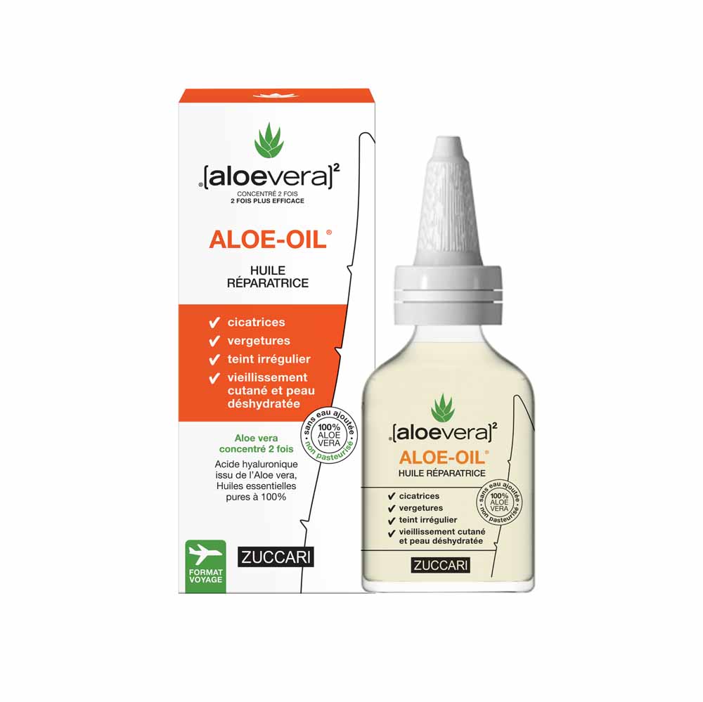 Naturancia [aloevera]2 Zuccari ALOE-OIL Huile réparatrice Aloe vera et Huiles essentielles acide hyaluronique 50ml
