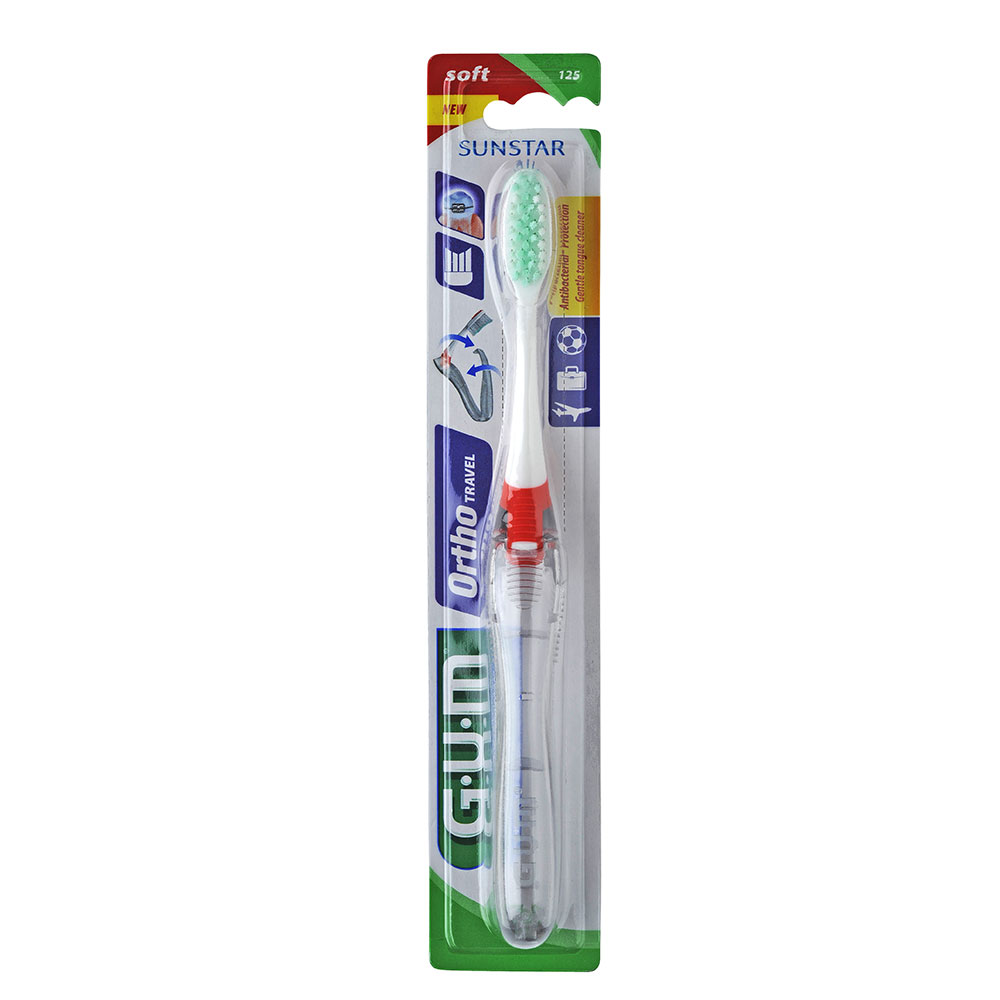 Gum Ortho Travel Brosse A Dents Ambulatoire Coupe En V