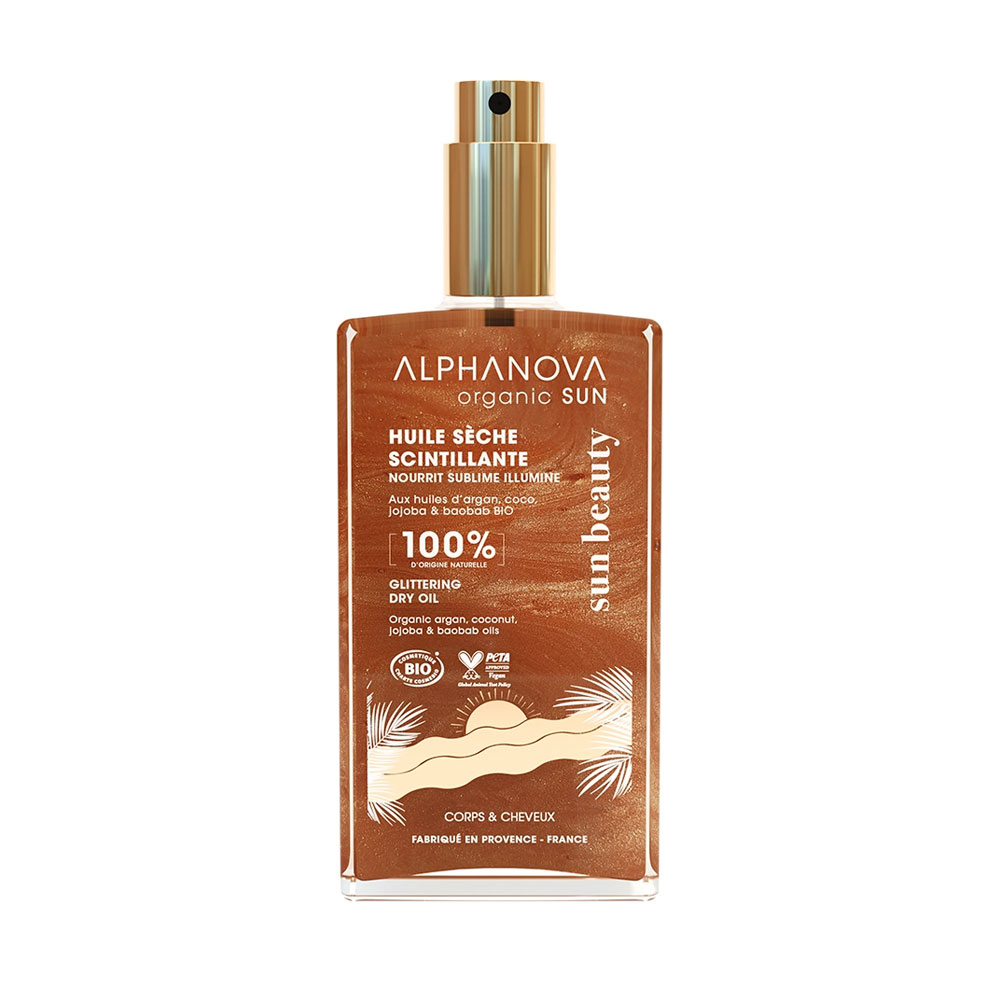 Alphanova Organic Sun Huile Sèche Scintillante Bio 100ml
