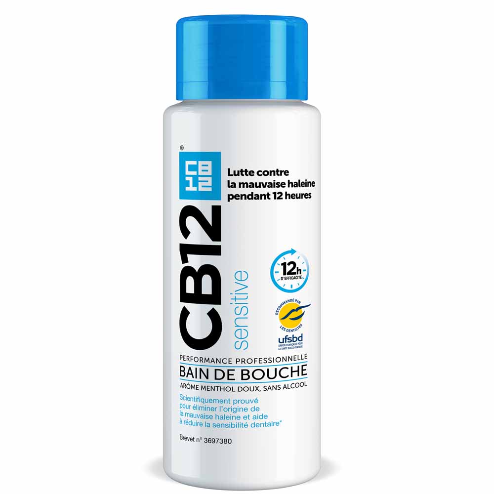 Cb12 Bain De Bouche 12h d'Haleine Fraîche Dents Sensibles 250ml