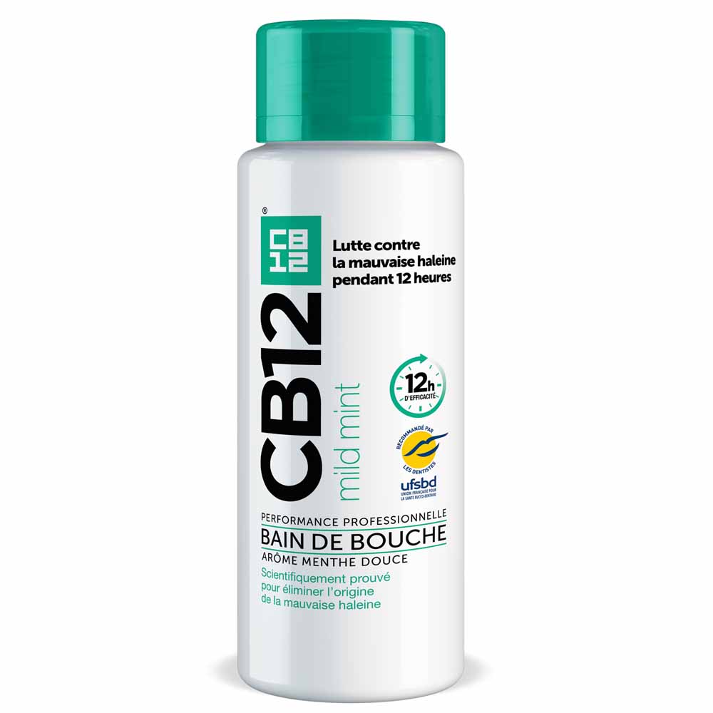 Cb12 Mild Bain De Bouche 12h d'Haleine Fraîche Menthe Légère 250 ml