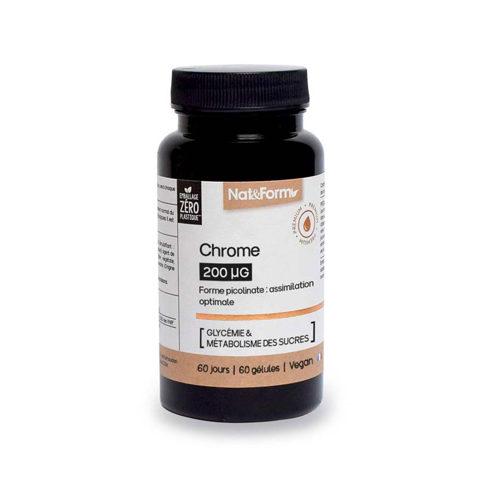 Nat&Form Nutraceutiques Premium Chrome 60 Gélules