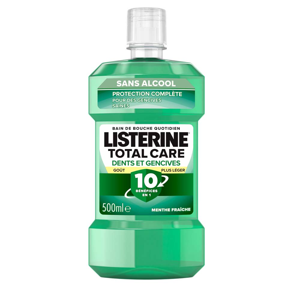 Listerine Bain De Bouche Protection Dents Et Gencives Sans Alcool Menthe Fraîche 500ml