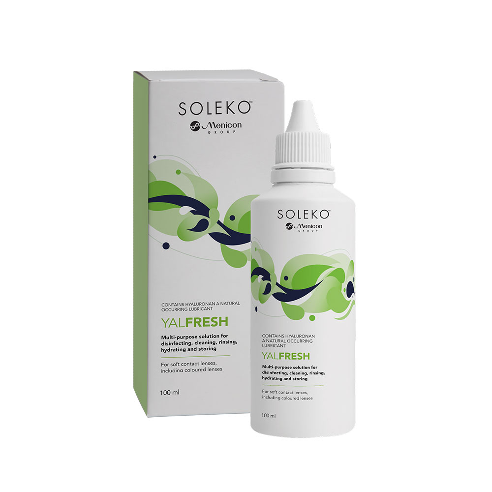 Menicon YalFresh Solution multifonctions pour lentilles souples à l'acide hyaluronique 100ml